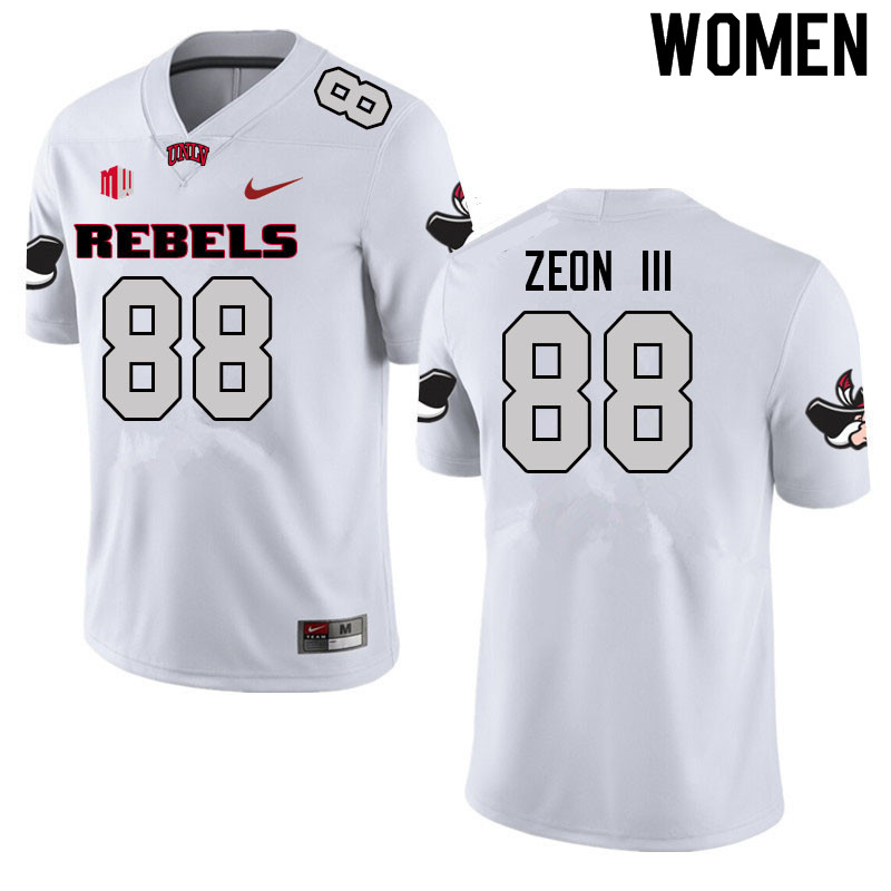 Women #88 Shelton Zeon III UNLV Rebels College Football Jerseys Sale-White